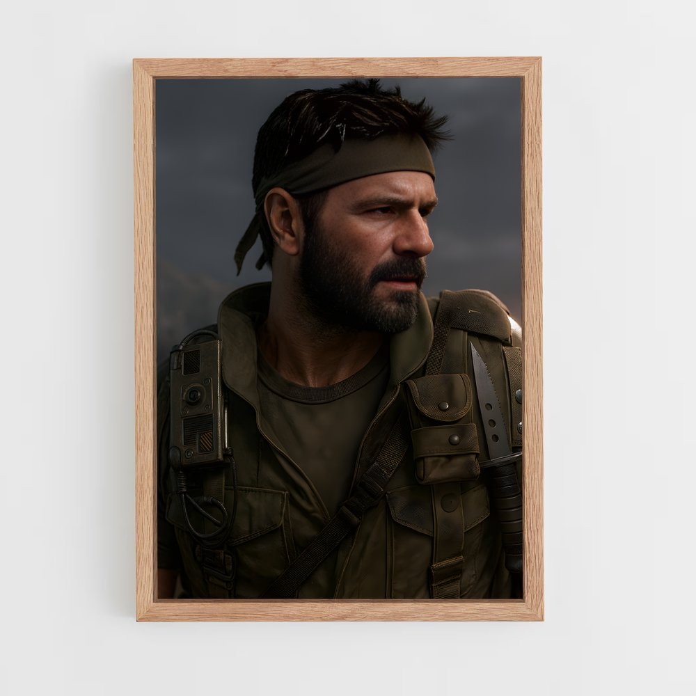 Poster Frank Woods : L'Infiltré – affiche Call of Duty (vue 4)